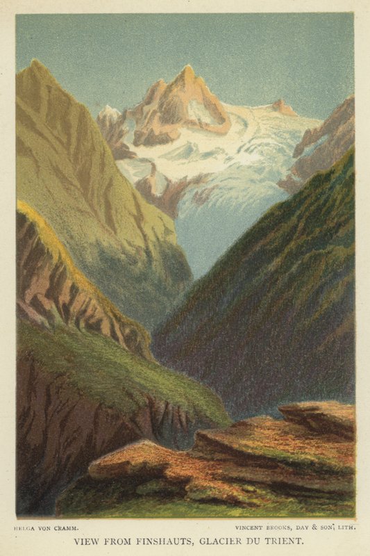 Pohled z Finshauts, Glacier du Trient od Helga von Cramm