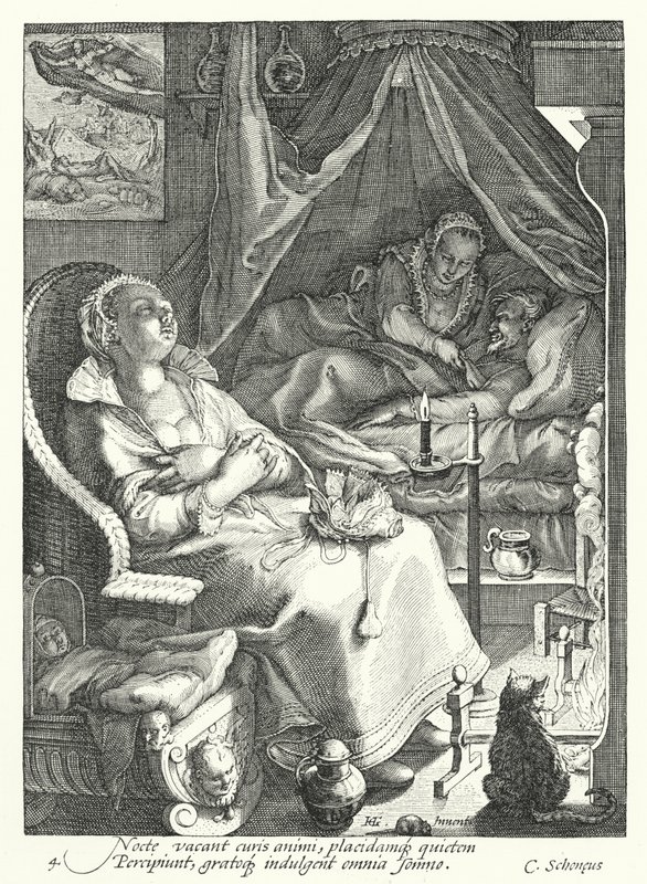 Noc (rytina) od Hendrik (after) Goltzius