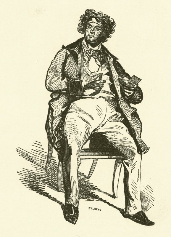 Divadelní agent (rytina) od Henri Bonaventure (after) Monnier