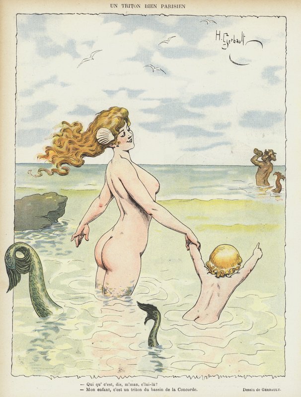 Ilustrace pro Le Rire (barevné lito) od Henri Gerbault