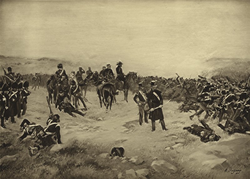Bitva u Inkerman, 1854 (hlubotisk) od Henri Louis Dupray