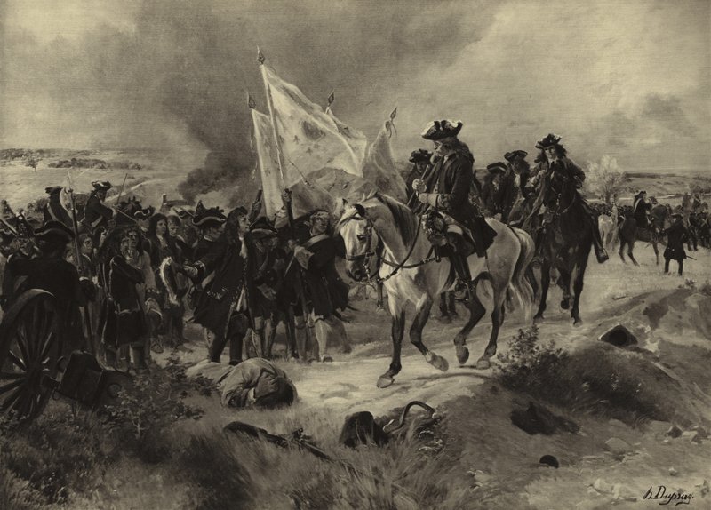 Bitva u Ramillies, 1706 (hlubotisk) od Henri Louis Dupray