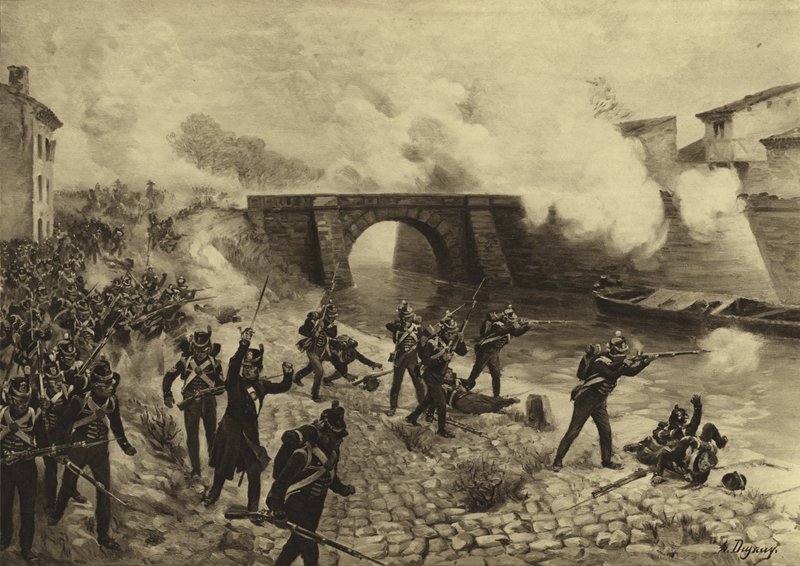 Bitva u Toulouse, 1814 (hlubotisk) od Henri Louis Dupray
