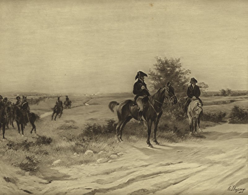 Bitva u Waterloo, 1815 (rytina) od Henri Louis Dupray