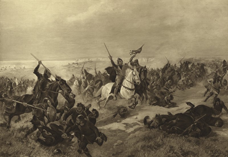 Bitva u Hastings, 1066 (hlubotisk) od Henri Louis Dupray