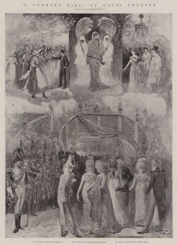 Venkovská dívka v Dalyho divadle od Henry Charles Seppings Wright