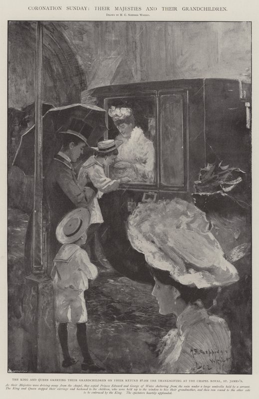 Korunovační neděle, Jejich Veličenstva a jejich vnoučata od Henry Charles Seppings Wright