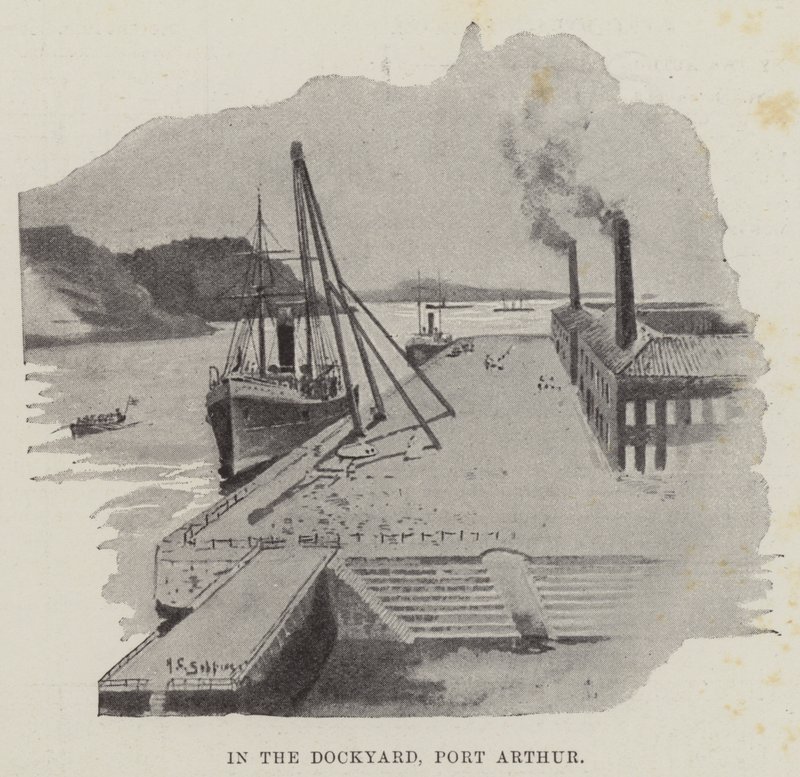 V loděnici, Port Arthur od Henry Charles Seppings Wright