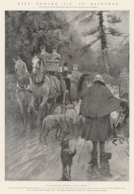 Král Edward VII v Balmoralu od Henry Charles Seppings Wright