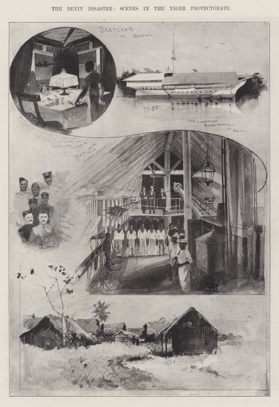 Katastrofa v Beninu, scény z protektorátu Niger od Henry Charles Seppings Wright