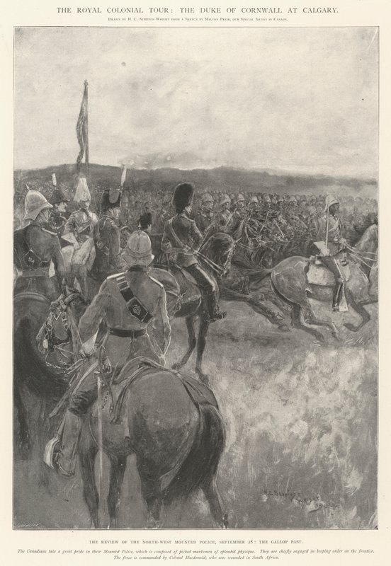 Královská koloniální prohlídka, vévoda z Cornwallu v Calgary od Henry Charles Seppings Wright