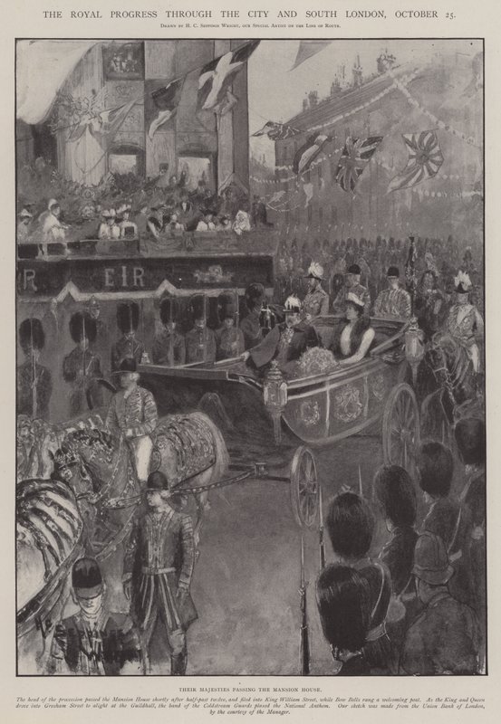 Royal Progress through the City and South London, 25. října od Henry Charles Seppings Wright