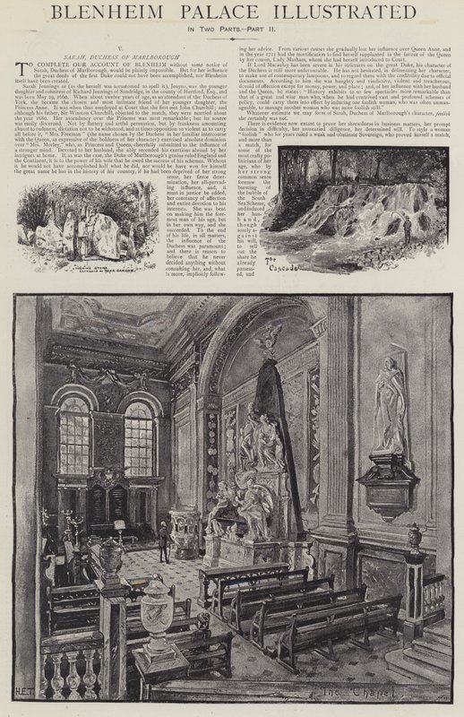 Blenheimský palác Ilustrovaný od Henry Edward Tidmarsh