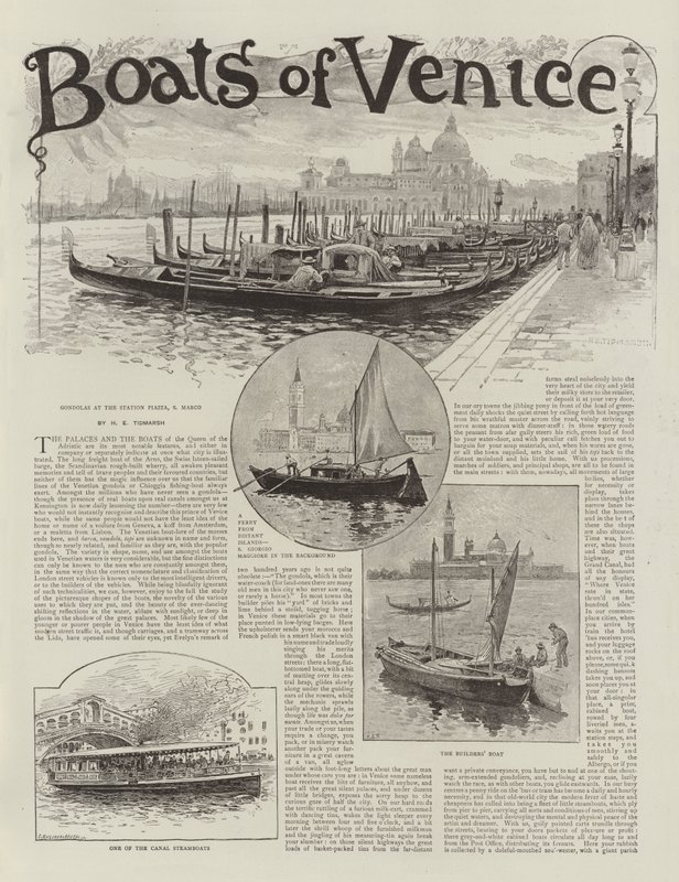 Lodě z Benátek od Henry Edward Tidmarsh