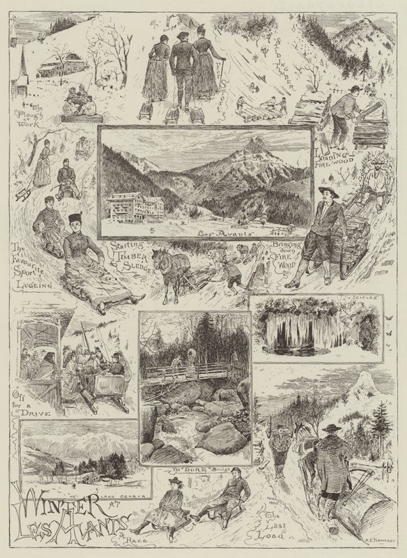 Zima v Les Avants od Henry Edward Tidmarsh