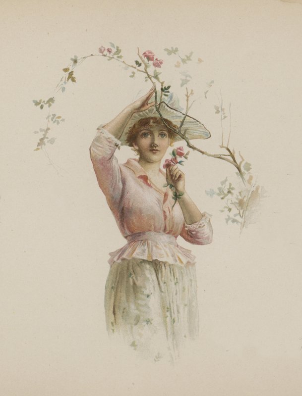 Červená, červená růže (chromolitho) od Henry Marriott Paget