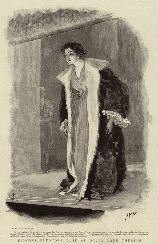 Signora Eleonora Duse v divadle Drury Lane od Henry Marriott Paget