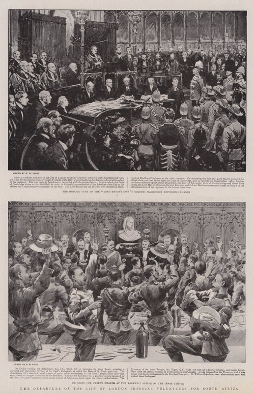 Odjezd imperiálních dobrovolníků City of London do Jižní Afriky od Henry Marriott Paget