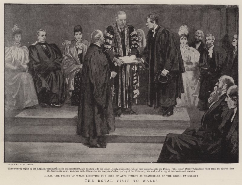 Královská návštěva Walesu od Henry Marriott Paget