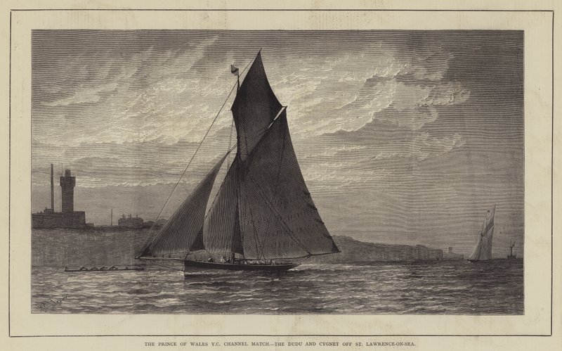 Zápas kanálů The Prince of Wales Yacht Club, Dudu a Cygnet u St Lawrence-on-Sea od Henry Spernon Tozer