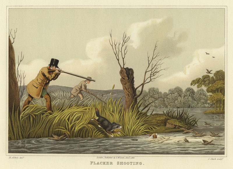 Flacker Shooting (chromolitho) od Henry Thomas Alken