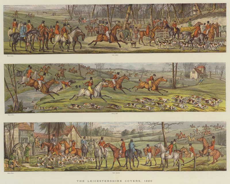 The Leicestershire Covers, 1820 (chromolitho) od Henry Thomas Alken