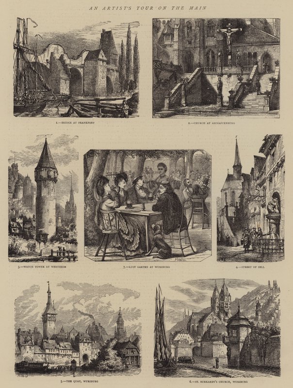 Prohlídka umělce na hlavní od Henry William Brewer