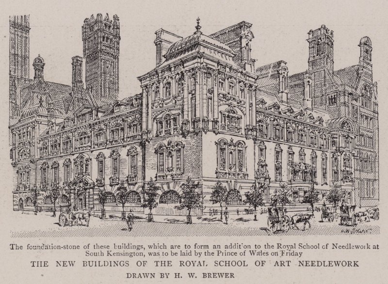 Nové budovy Royal School of Art Needlework od Henry William Brewer