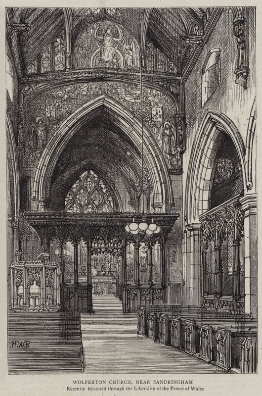 Wolferton Church, poblíž Sandringham od Henry William Brewer