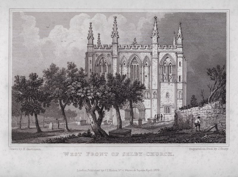 West Front of Selby Church (rytina) od Henry (after) Gastineau