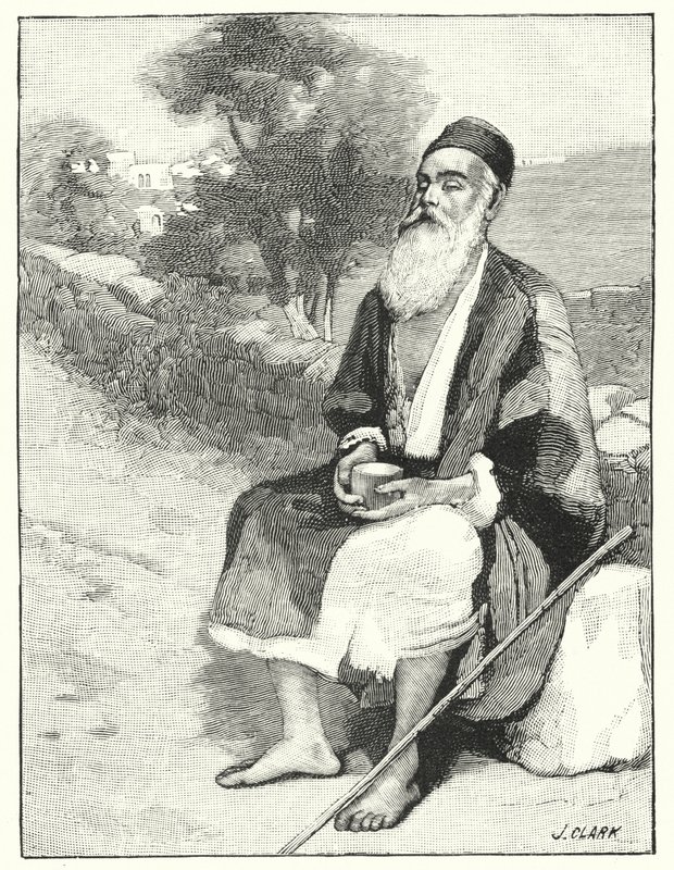 Slepý žebrák poblíž Jeruzaléma (litho) od Henry Andrew Harper