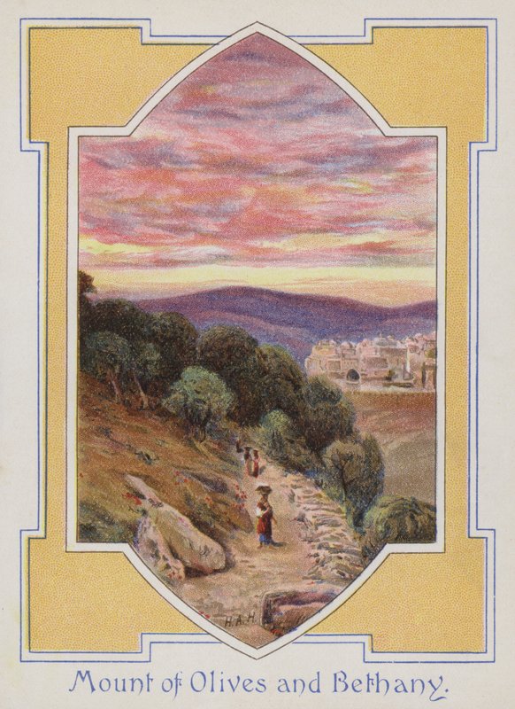 Olivová hora a Bethany (chromolitho) od Henry Andrew Harper