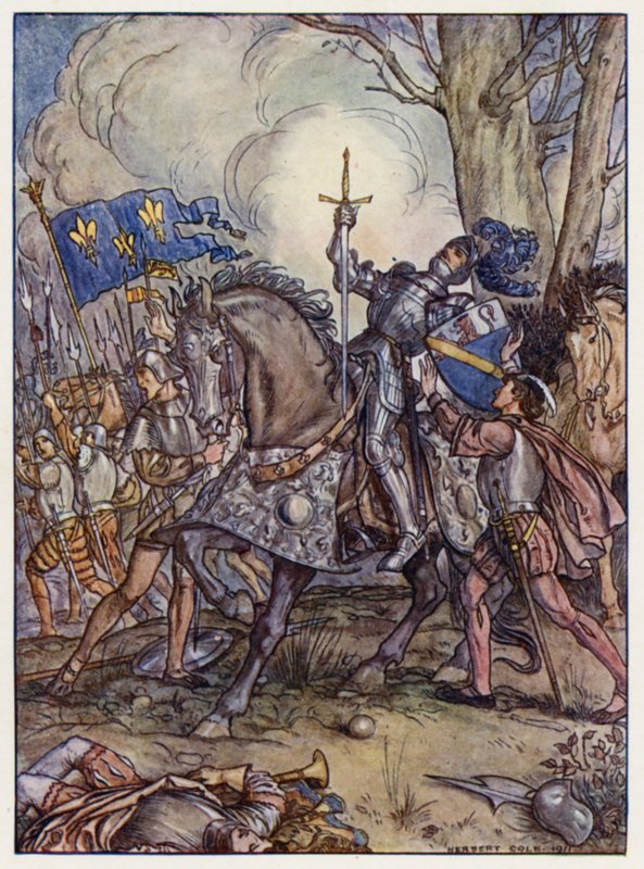 The Death of Bayard (barevné lito) od Henry Cole