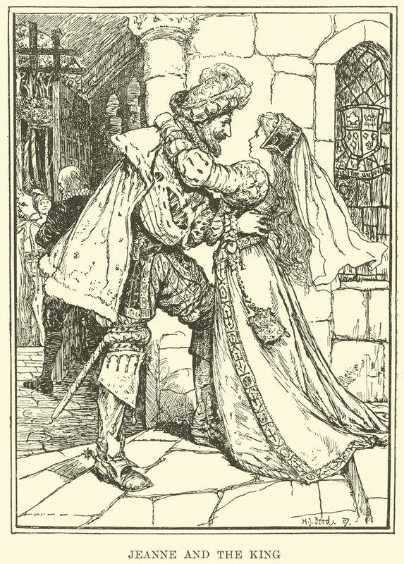Jeanne a král (rytina) od Henry Justice Ford