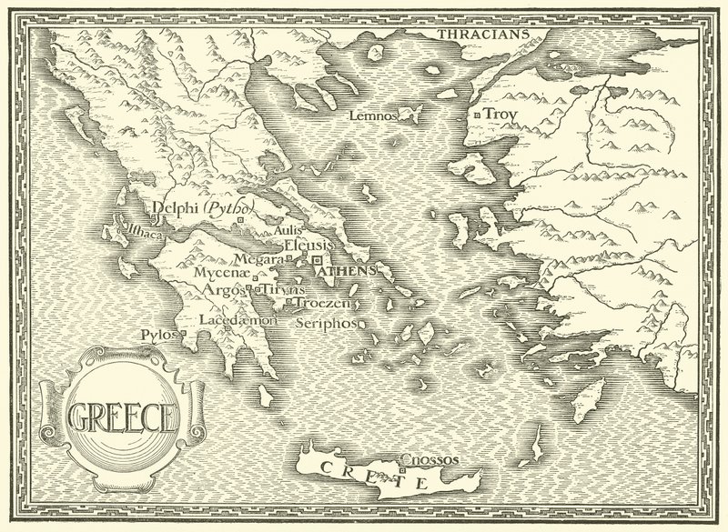 Mapa Řecka od Henry Justice Ford