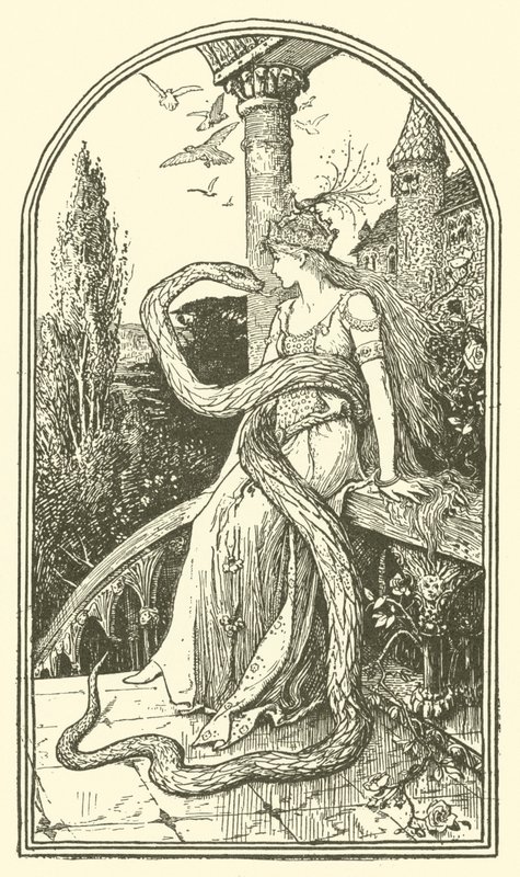 The Enchanted Snake (rytina) od Henry Justice Ford