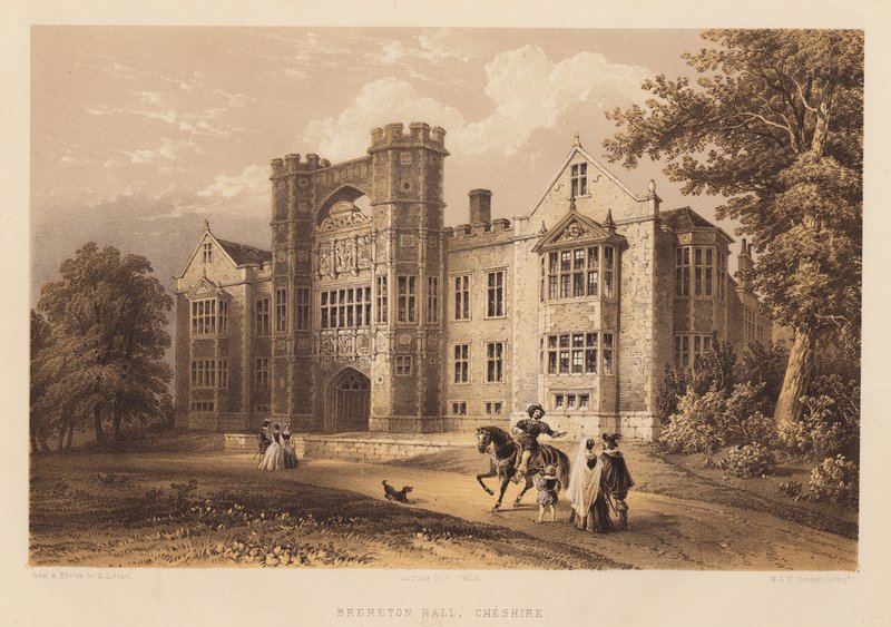 Brereton Hall, Cheshire (akvatinta) od Henry Lark Pratt