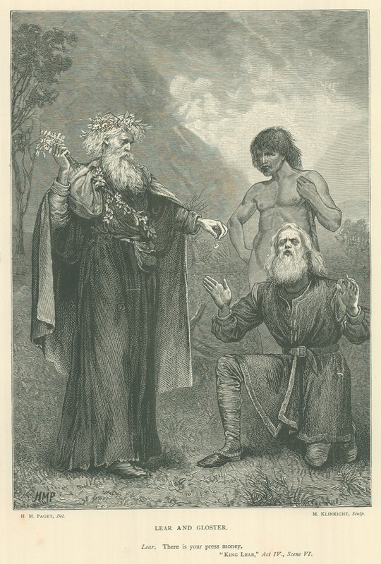 Ilustrace pro krále Leara od Henry Marriott Paget