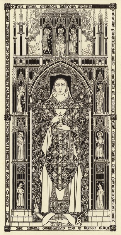 Vyřezávaná deska, c 1350 od Henry Shaw