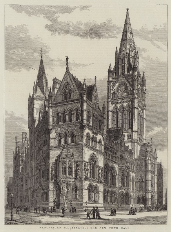 Manchester Illustrated, Nová radnice od Henry William Brewer