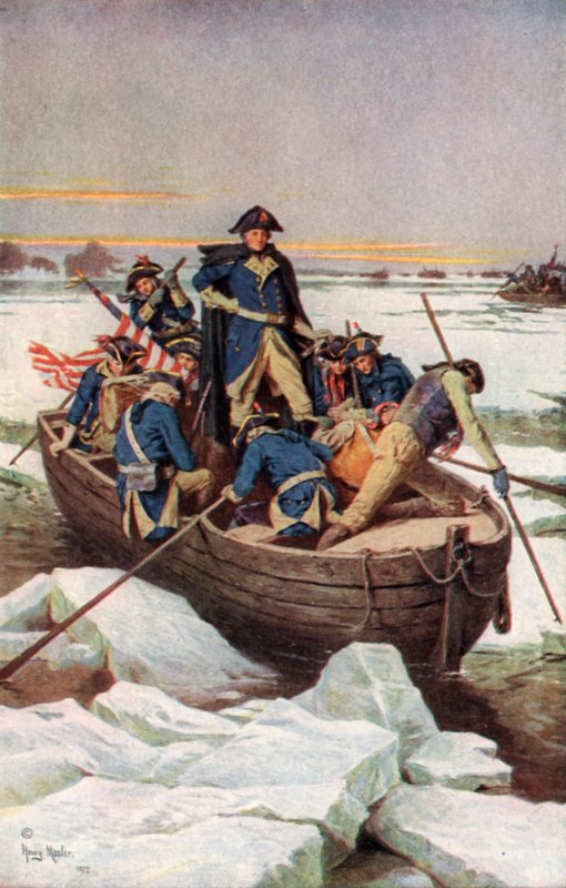 George Washington překračující Delaware od Henry after Mosler