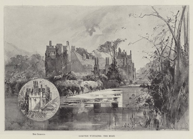 Compton Wynyates, vodní příkop od Herbert Railton