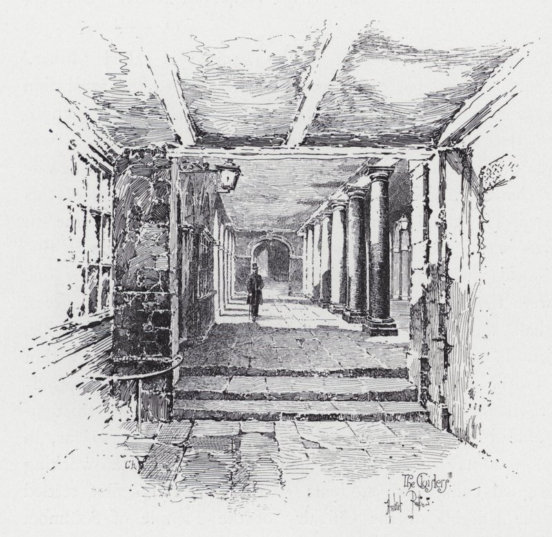 The Cloisters (rytina) od Herbert (after) Railton
