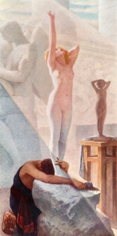 Probuzení Galatea od Herbert Gustave Schmalz
