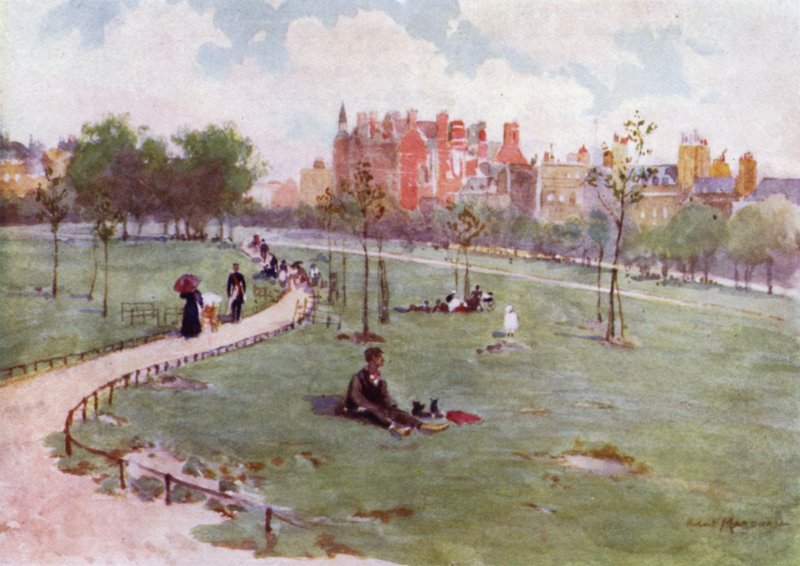 Green Park (barevné lito) od Herbert Menzies (after) Marshall