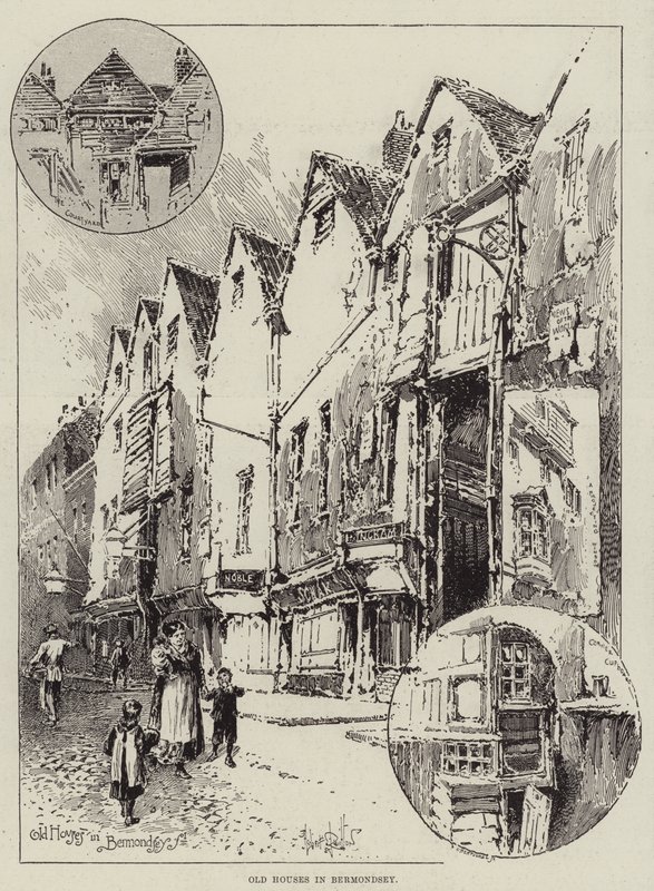 Staré domy v Bermondsey od Herbert Railton