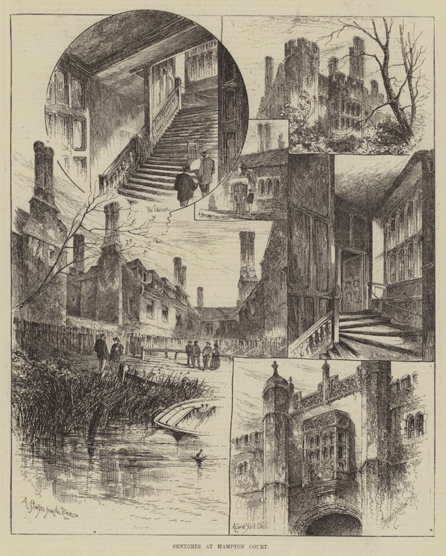 Skici v Hampton Court od Herbert Railton