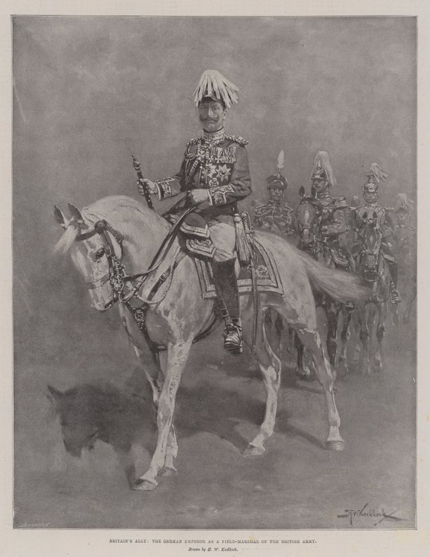 Britský spojenec, německý císař jako polní maršál britské armády od Hermanus Willem Koekkoek