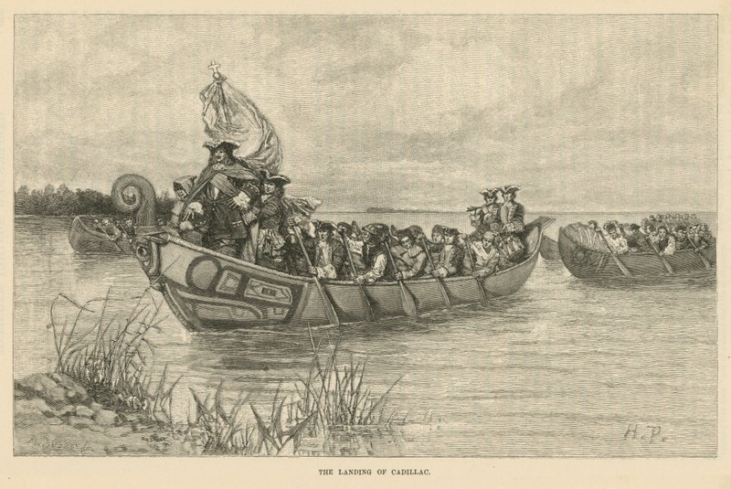 Přistání Cadillacu od Howard Pyle