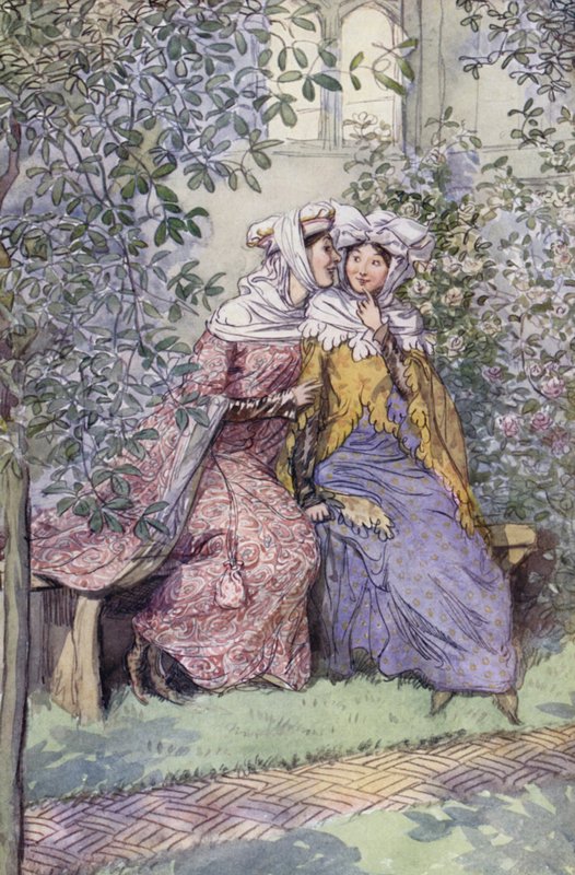 Ilustrace pro Veselé paničky z Windsoru od Hugh Thomson